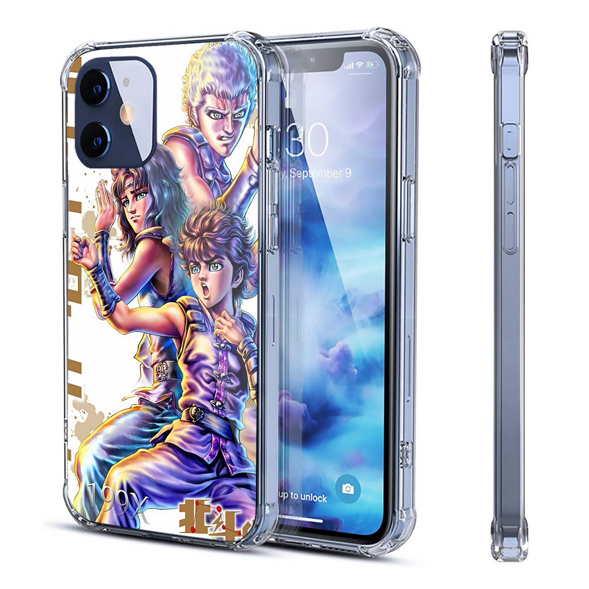 （画像用） 北斗の拳 Fist of the North Star 【iPhone 12シリーズ対応】透明スマホケース（クリアソフトケース）